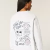 Felpa girocollo oversize con grafica “Grad Class of 2025”