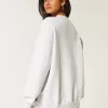 Felpa girocollo oversize con grafica Ocean Beach