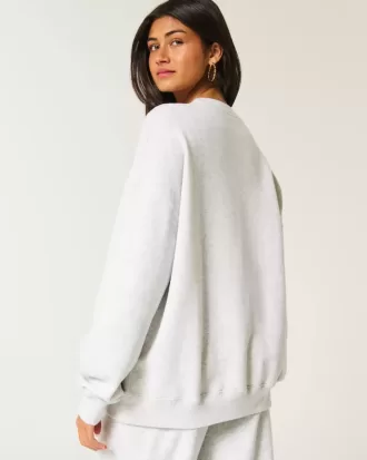 Felpa girocollo oversize con grafica Ocean Beach