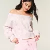 Felpa mimetica Easy Double Off-the-Shoulder