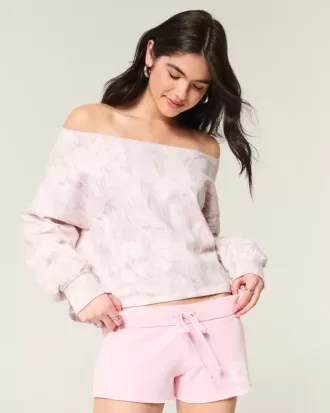Felpa mimetica Easy Double Off-the-Shoulder