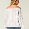 Felpa mimetica Easy Double Off-the-Shoulder