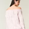 Felpa mimetica Easy Double Off-the-Shoulder