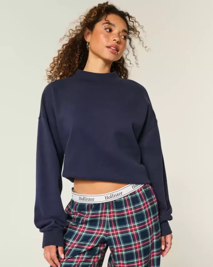 Felpa oversize a collo alto