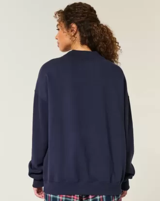 Felpa oversize a collo alto