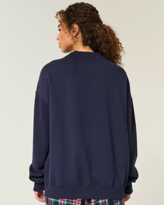 Felpa oversize a collo alto