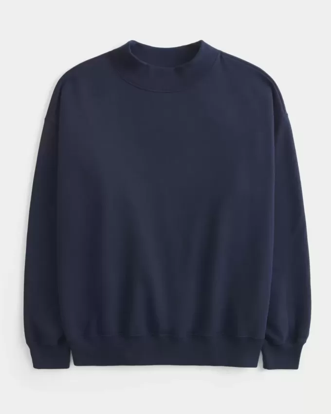 Felpa oversize a collo alto