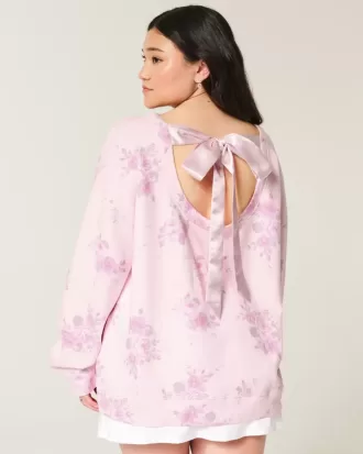 Felpa oversize con fiocco posteriore