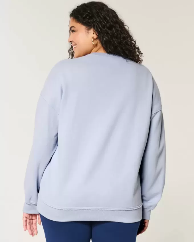 Felpa oversize con scollo a V e grafica Gameday