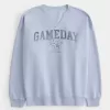 Felpa oversize con scollo a V e grafica Gameday