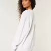 Felpa oversize con scollo a V e grafica UGA Dawgs