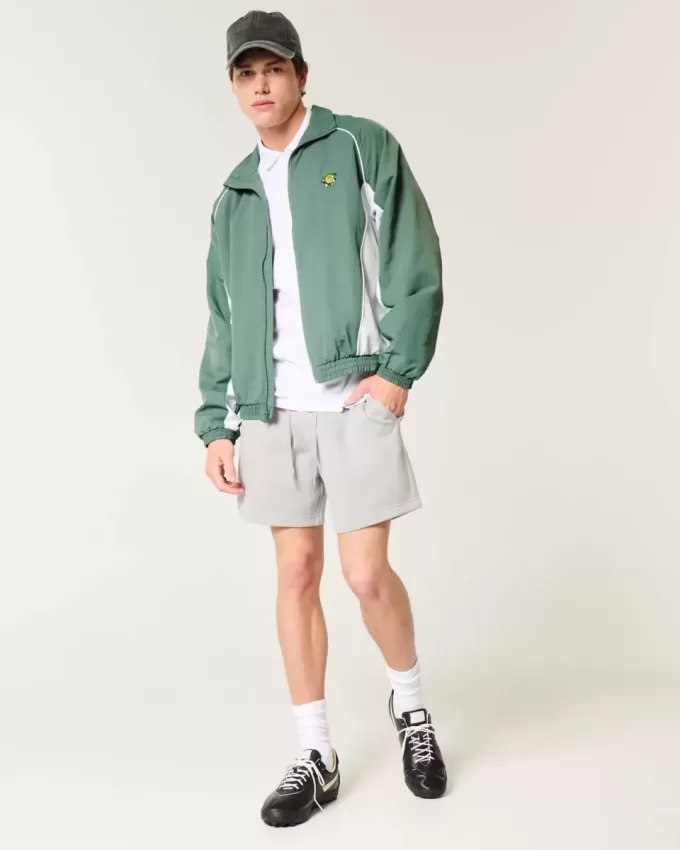 Giacca antivento con grafica da golf