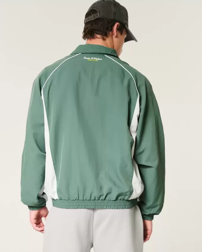 Giacca antivento con grafica da golf