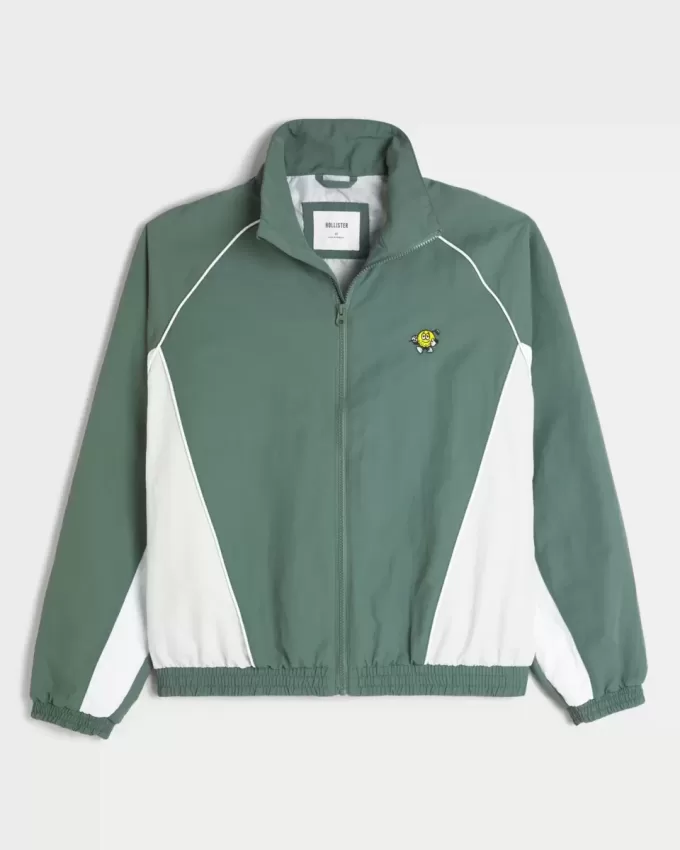 Giacca antivento con grafica da golf
