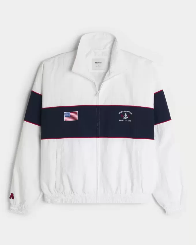 Giacca con cerniera grafica Southampton NY