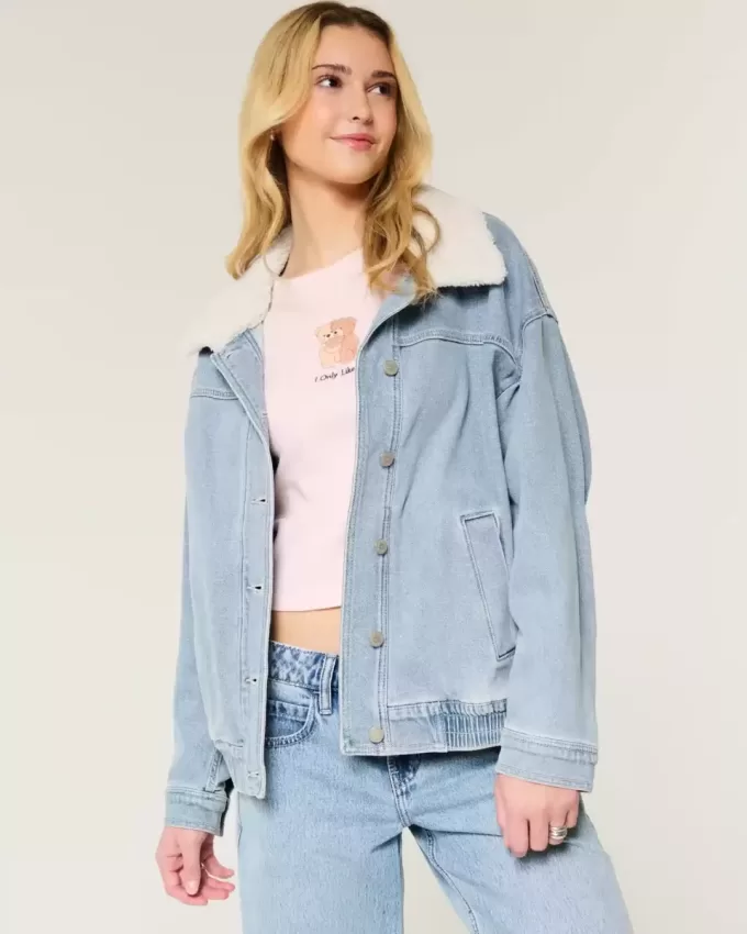 Giacca in denim chiaro