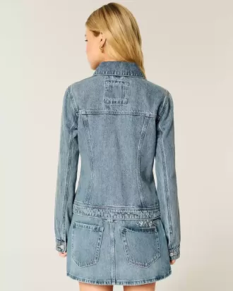 Giacca in denim con cerniera