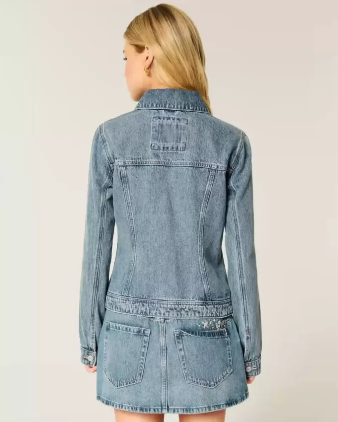 Giacca in denim con cerniera