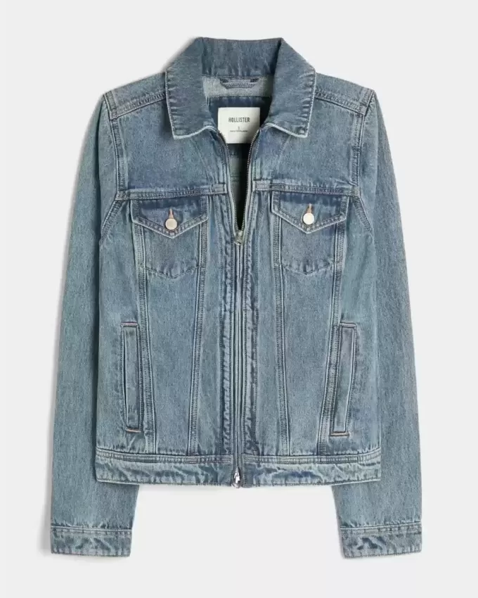 Giacca in denim con cerniera