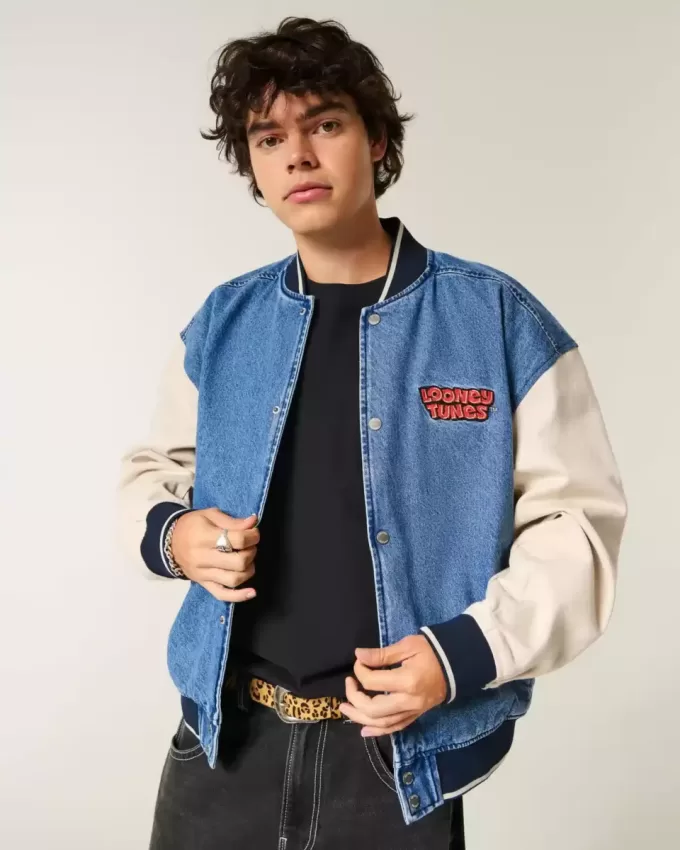 Giacca in denim con grafica Looney Tunes