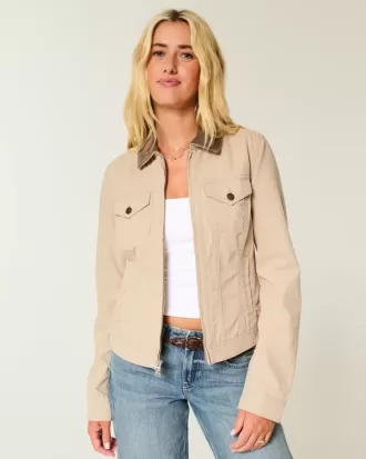 Giacca in twill con cerniera