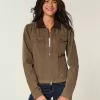 Giacca in twill con cerniera