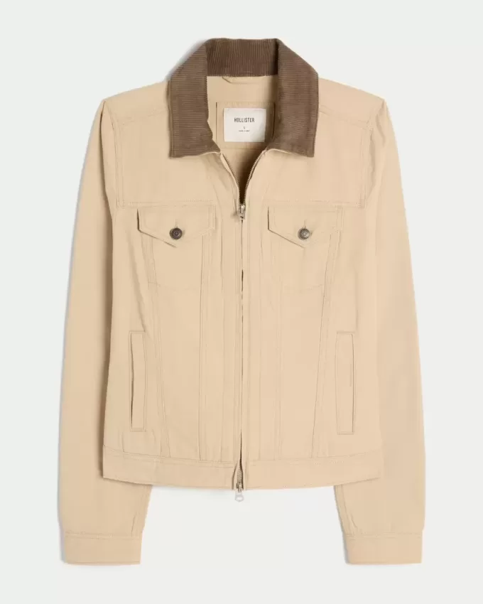 Giacca in twill con cerniera