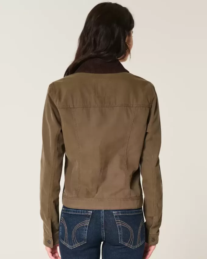 Giacca in twill con cerniera