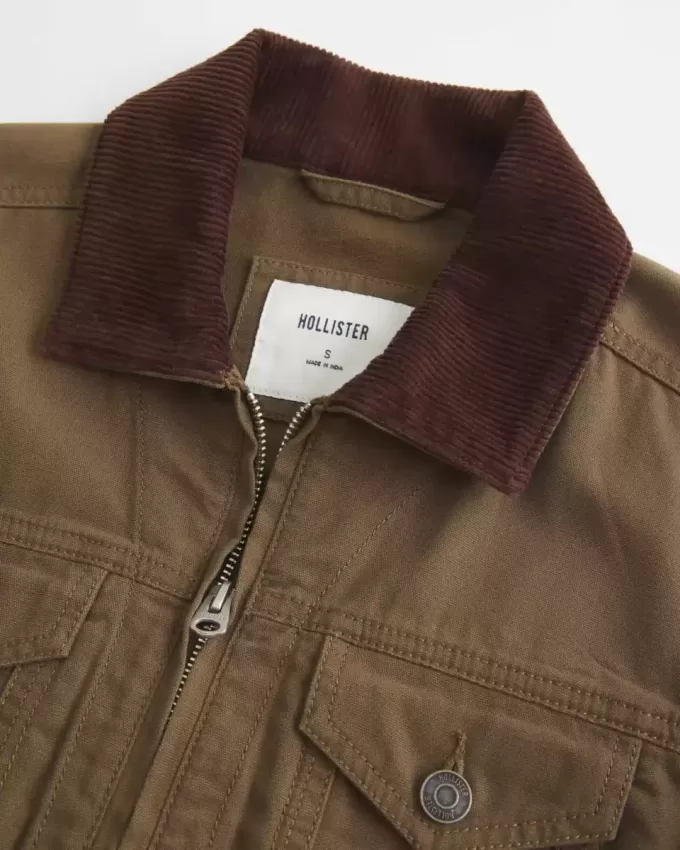 Giacca in twill con cerniera