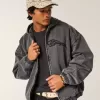 Giacca skater in denim con cerniera