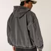 Giacca skater in denim con cerniera