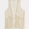 Gilet con frange all’uncinetto facile