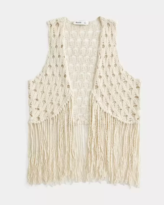 Gilet con frange all’uncinetto facile