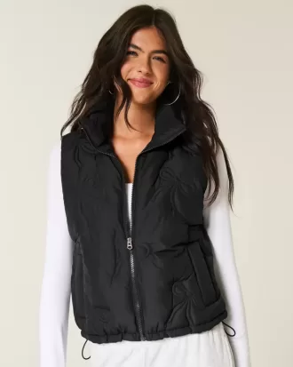 Gilet imbottito con motivo a fiocco