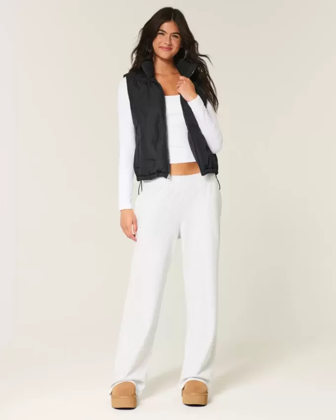 Gilet imbottito con motivo a fiocco