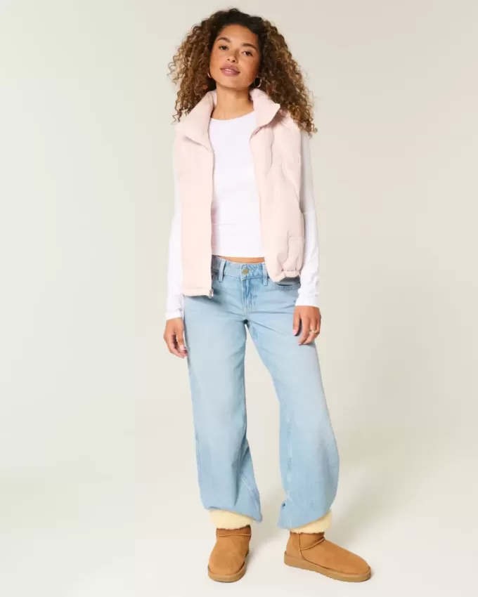 Gilet imbottito con motivo a fiocco