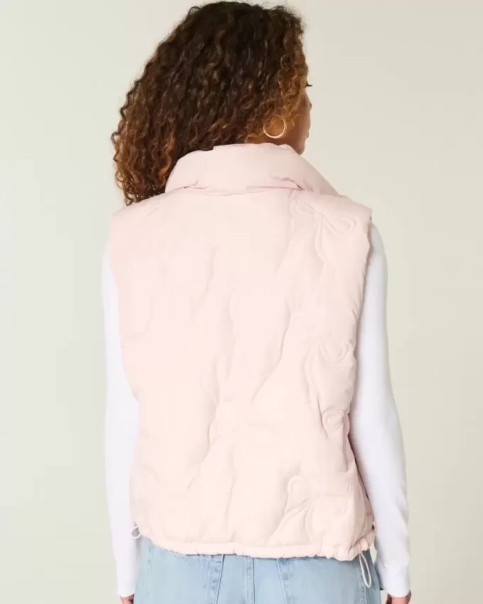 Gilet imbottito con motivo a fiocco