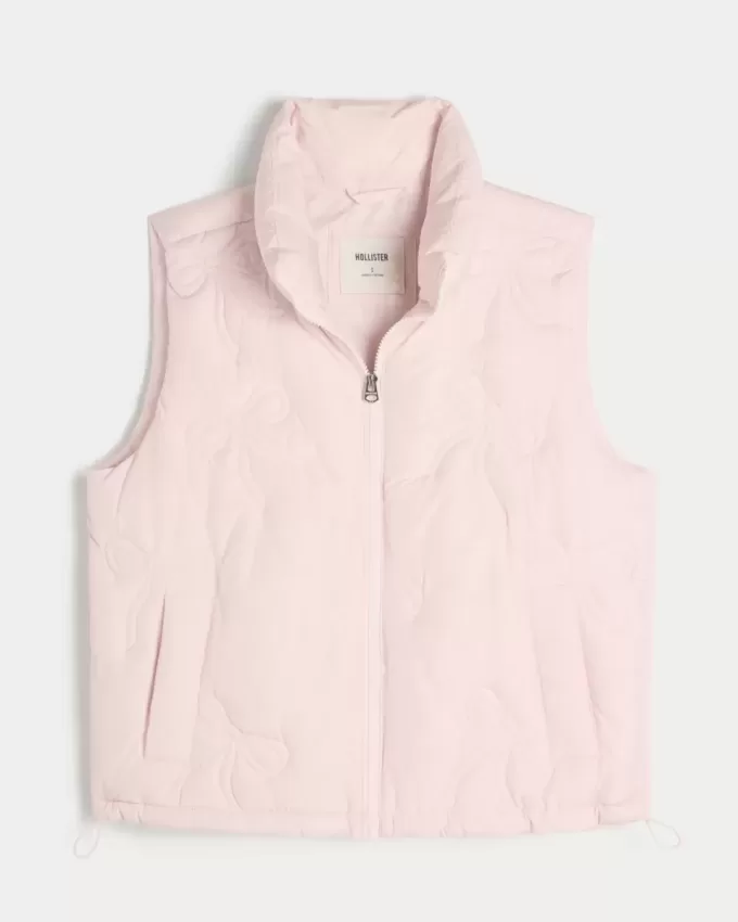 Gilet imbottito con motivo a fiocco
