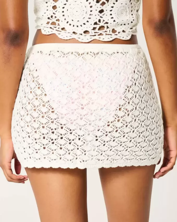 Gonna copricostume in stile uncinetto