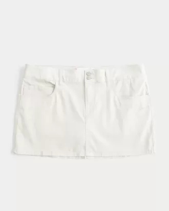 Gonna-pantalone corta in twill a farfalla lucida a vita bassa