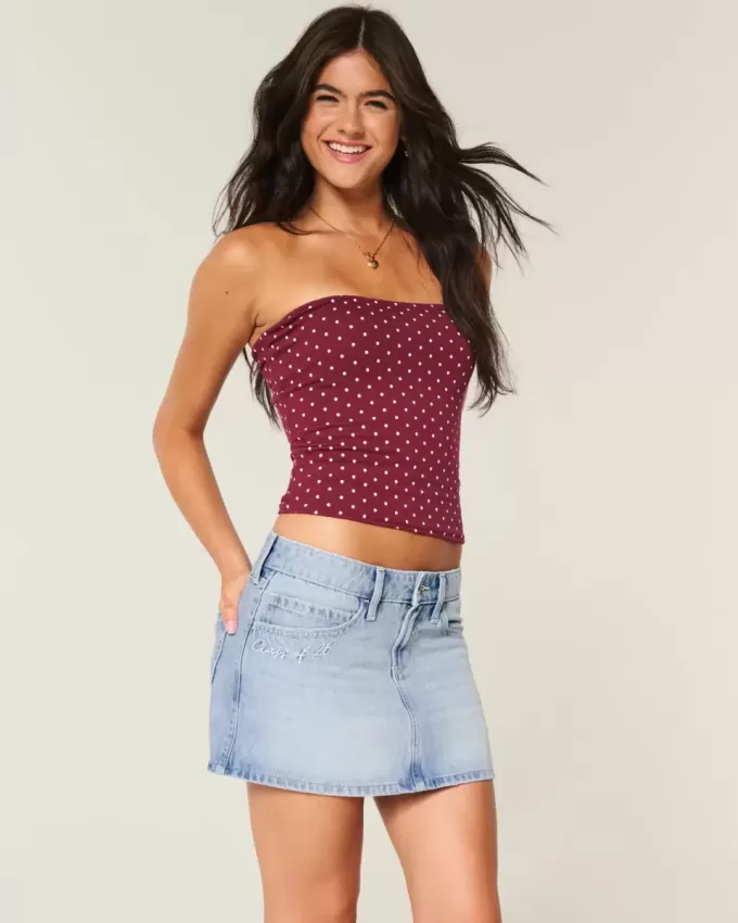 Gonna-pantalone in denim a vita bassa della classe del ’26