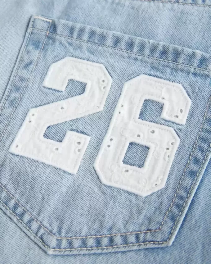 Gonna-pantalone in denim a vita bassa della classe del ’26