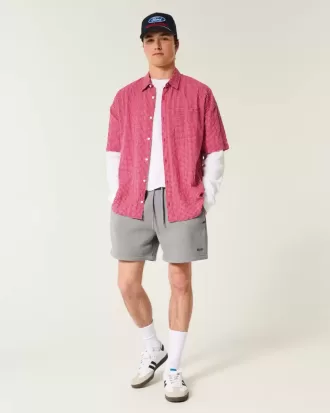 Hollister Feel Good Fleece Shorts larghi a metà coscia