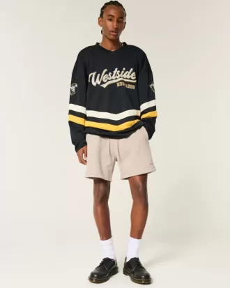 Hollister Feel Good Fleece Shorts larghi a metà coscia