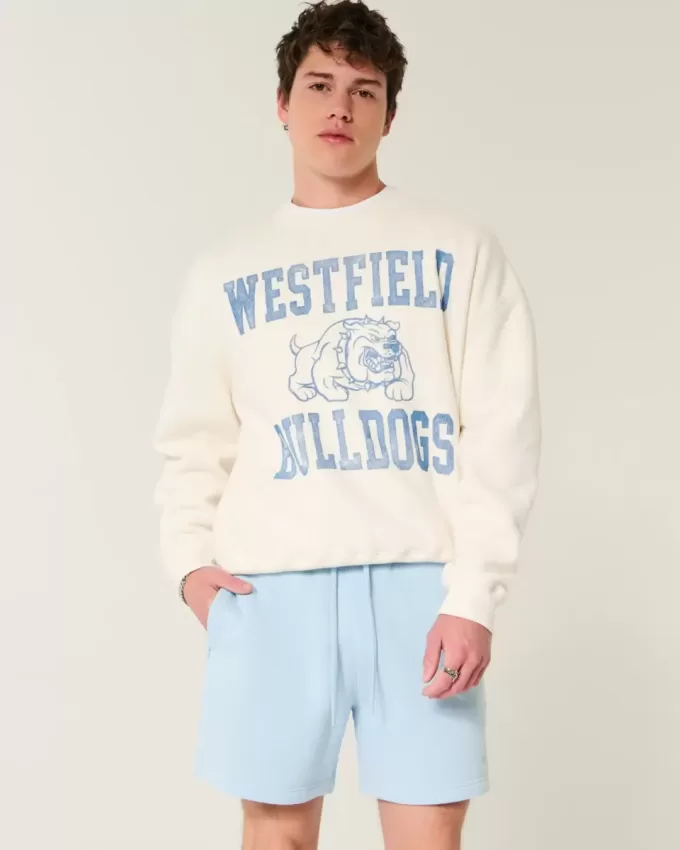 Hollister Feel Good Fleece Shorts larghi a metà coscia