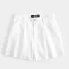 Hollister Livvy Pantaloncini in misto lino a vita ultra alta