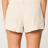 Hollister Livvy Shorts in misto lino a vita bassa da 3″