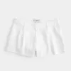 Hollister Livvy Shorts in misto lino a vita bassa da 3″