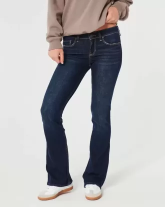 Jeans a vita bassa con lavaggio scuro