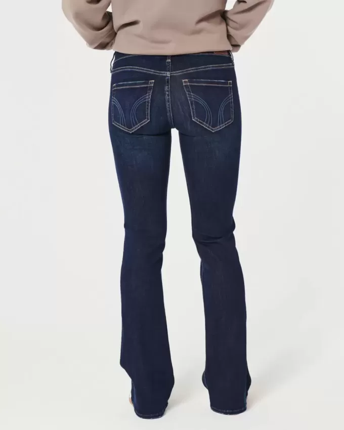 Jeans a vita bassa con lavaggio scuro